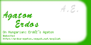 agaton erdos business card